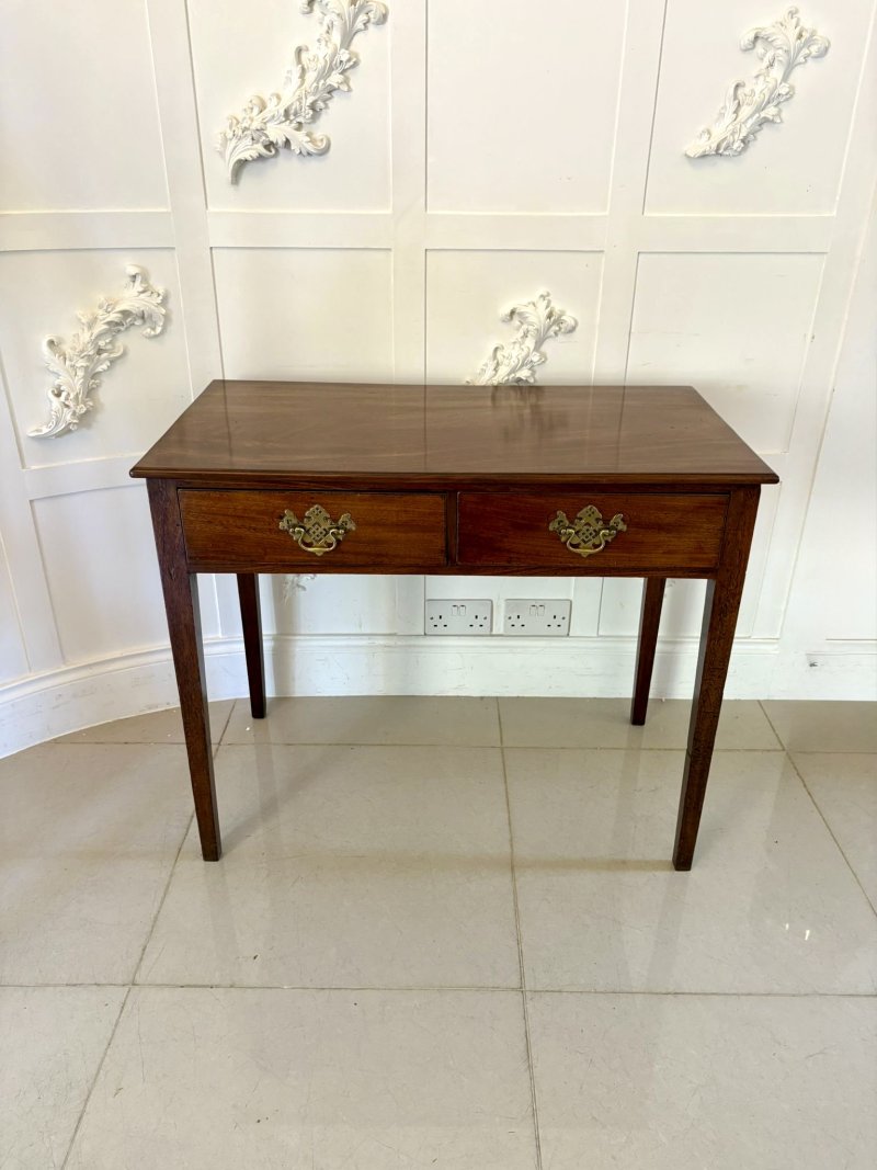 Antique George III Quality Figured Mahogany Side/Console Table